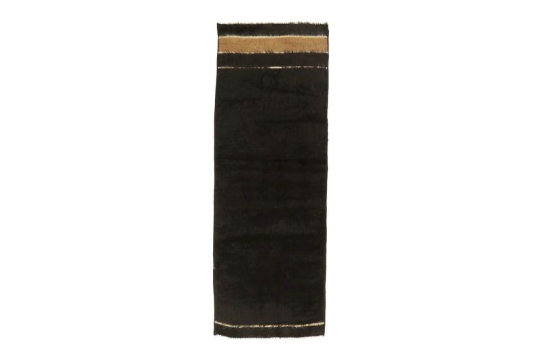 Black Flatweave Vintage Small Rug