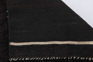 Black Flatweave Vintage Small Rug - Thumbnail