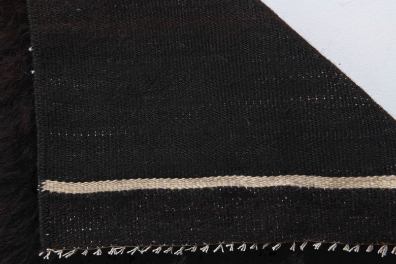 Black Flatweave Vintage Small Rug