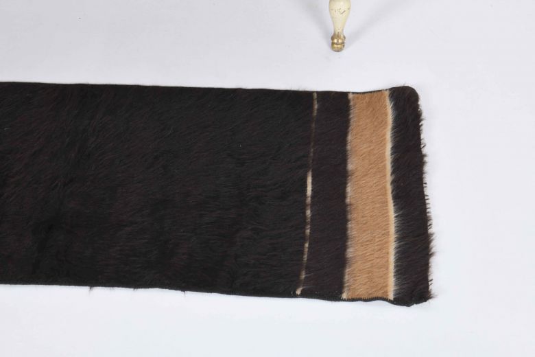 Black Flatweave Vintage Small Rug