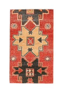 Vintage Turkish Red Rug - Thumbnail