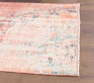 Vintage Faded Red Rug - Thumbnail