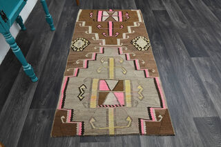 Brown Vintage Small Rug - Thumbnail