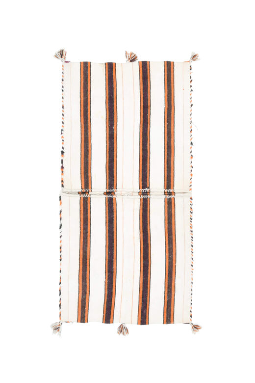 White Striped Flatweave Carpet