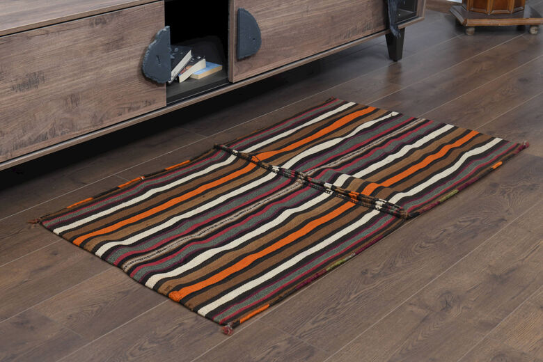 Vintage Bath Mat - Striped Kilim