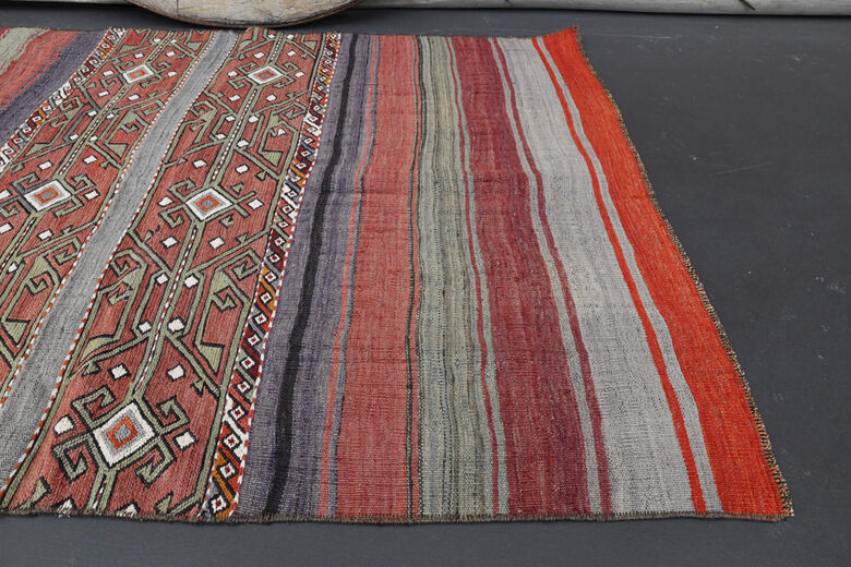 Vintage Turkish Kilim Rug 3x5