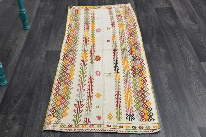 White Royal Kilim Runner