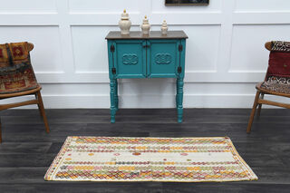 White Royal Kilim Runner - Thumbnail