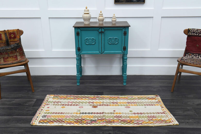 White Royal Kilim Runner