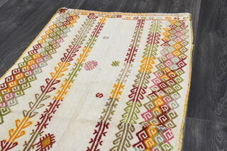 White Royal Kilim Runner - Thumbnail