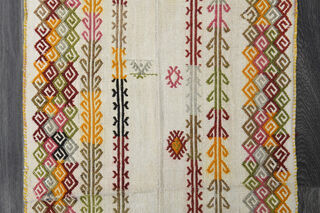 White Royal Kilim Runner - Thumbnail