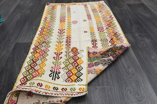 White Royal Kilim Runner - Thumbnail