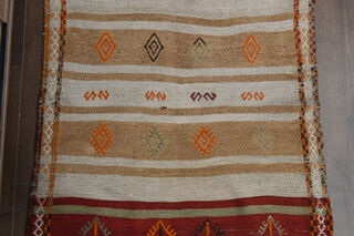 3'x4' Vintage Handmade Kilim Rug - Thumbnail