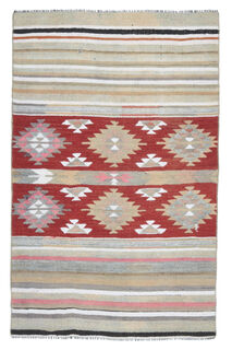 3x5 Handmade Vintage Accent Rug - Thumbnail