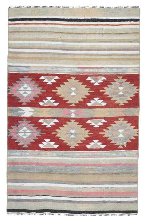 3x5 Handmade Vintage Accent Rug