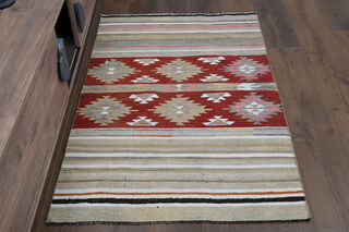 3x5 Handmade Vintage Accent Rug - Thumbnail