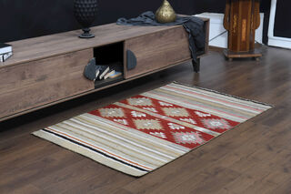 3x5 Handmade Vintage Accent Rug - Thumbnail