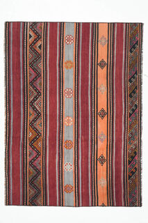 Vintage Flatweave Small Rug - Thumbnail