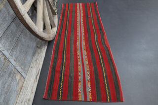 Vintage Striped Flatweave Runner - Thumbnail