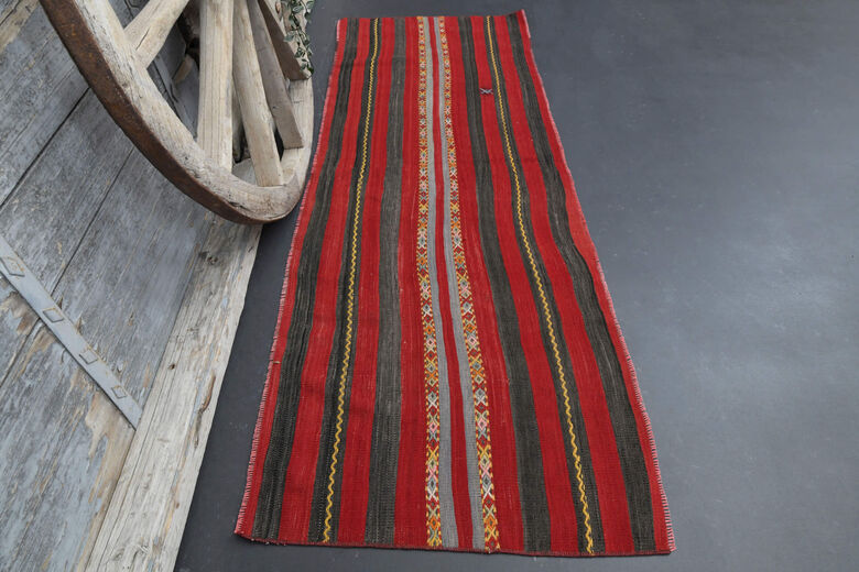 Vintage Striped Flatweave Runner