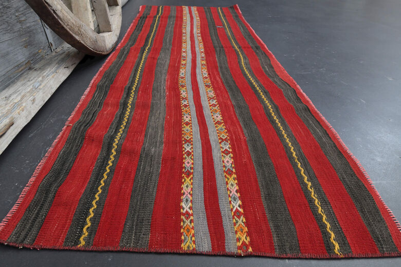 Vintage Striped Flatweave Runner