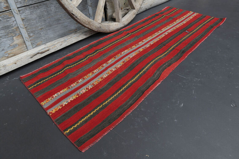 Vintage Striped Flatweave Runner