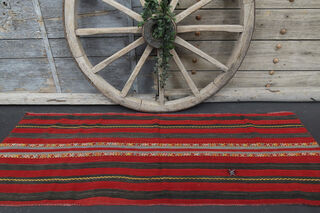 Vintage Striped Flatweave Runner - Thumbnail