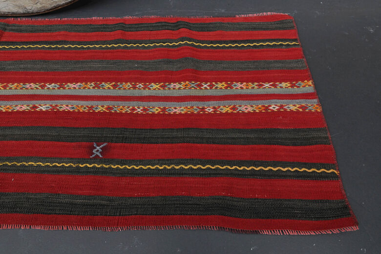 Vintage Striped Flatweave Runner