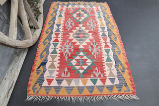 Vintage Small Rug Vegetable Dyed - Thumbnail