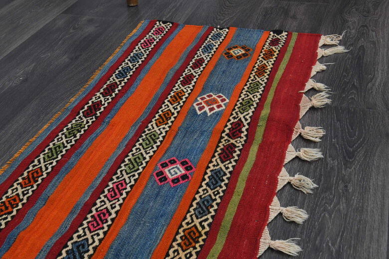 Navajo Ethnic Vintage Runner Rug