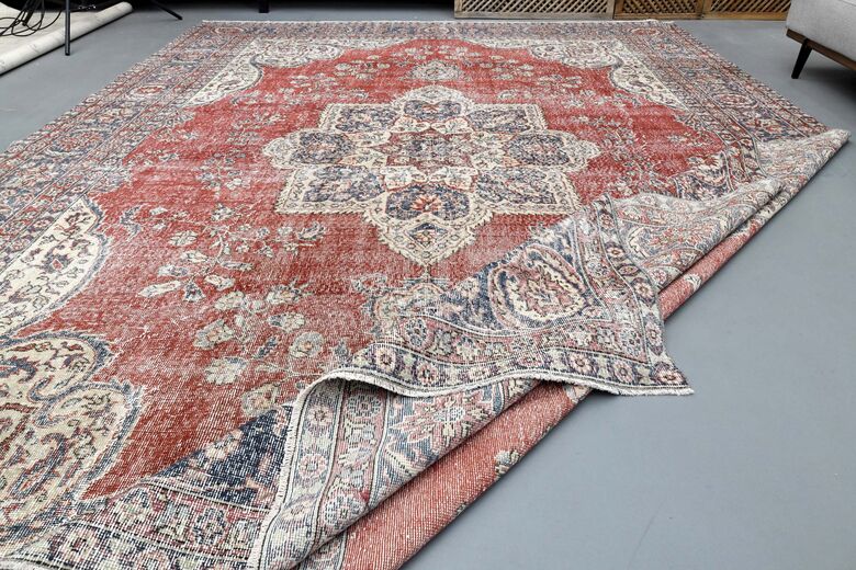 Red Oversized Vintage Rug