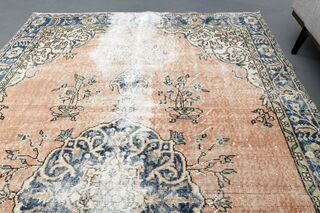 Distressed Orange Vintage Rug - Thumbnail