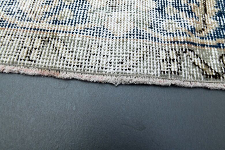 Distressed Orange Vintage Rug