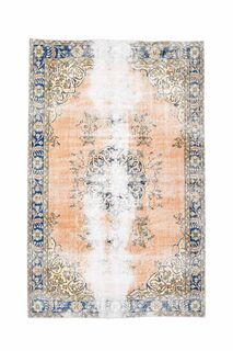 Distressed Orange Vintage Rug - Thumbnail