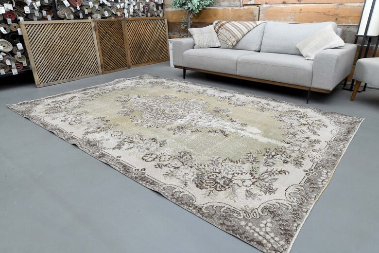 Green Vintage Area Rug