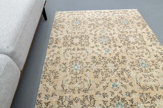 Vintage Turkish Floral Rug - Thumbnail