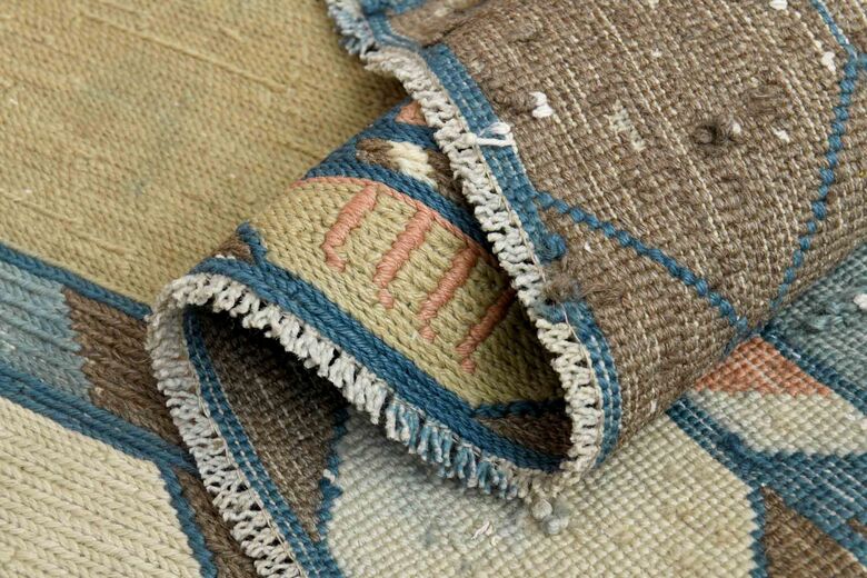 Animal Print Wool Vintage Rug