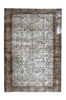 Wool Vintage Turkish Hereke Rug - Thumbnail