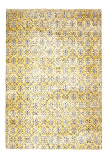 Damask Yellow Anatolian Vintage Area Rug - Thumbnail