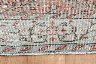 Hereke Floral Vintage Turkish Rug - Thumbnail