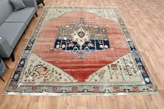 Unique Oushak Turkish Rug - Thumbnail