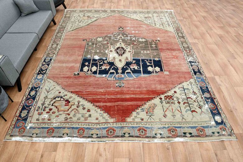 Unique Oushak Turkish Rug