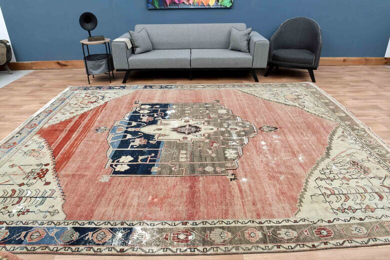 Unique Oushak Turkish Rug