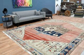 Unique Oushak Turkish Rug - Thumbnail