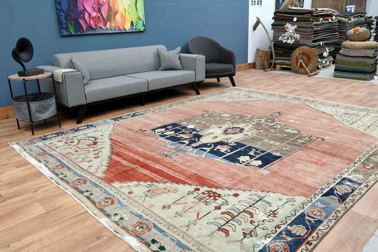 Unique Oushak Turkish Rug