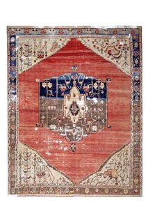 Unique Oushak Turkish Rug - Thumbnail
