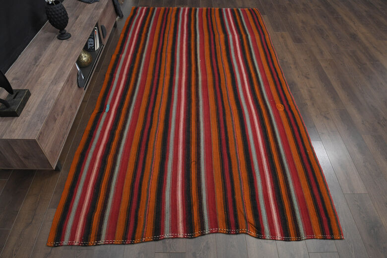 6x11, Colorful Vintage Kilim Rug