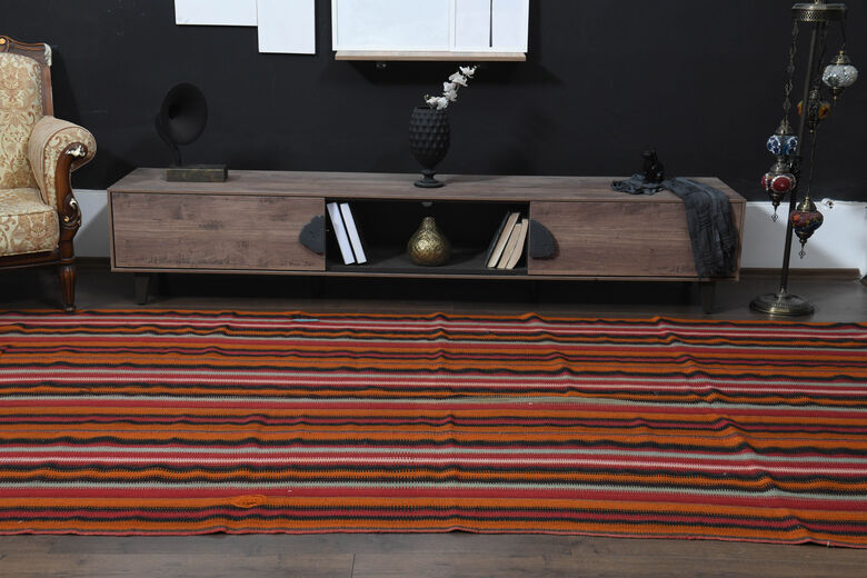 6x11, Colorful Vintage Kilim Rug