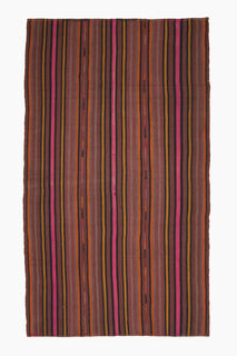 Farmhouse Decor Vintage Turkish Kilim Rug - Thumbnail