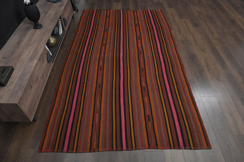 Farmhouse Decor Vintage Turkish Kilim Rug